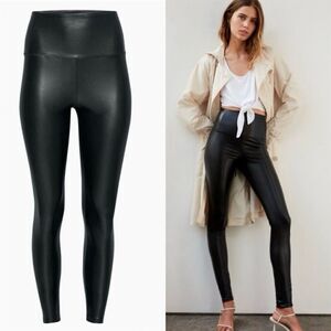 Wilfred Free Women's Black Faux Leather Leggings Size M High-Waisted